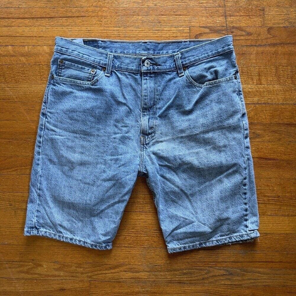 Levi's 505 Denim Shorts Light Wash Casual Everyday Wear Mens Size 38